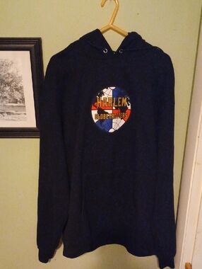 Champion Hoodie with Harlem Globetrotters Logo Black Size XL